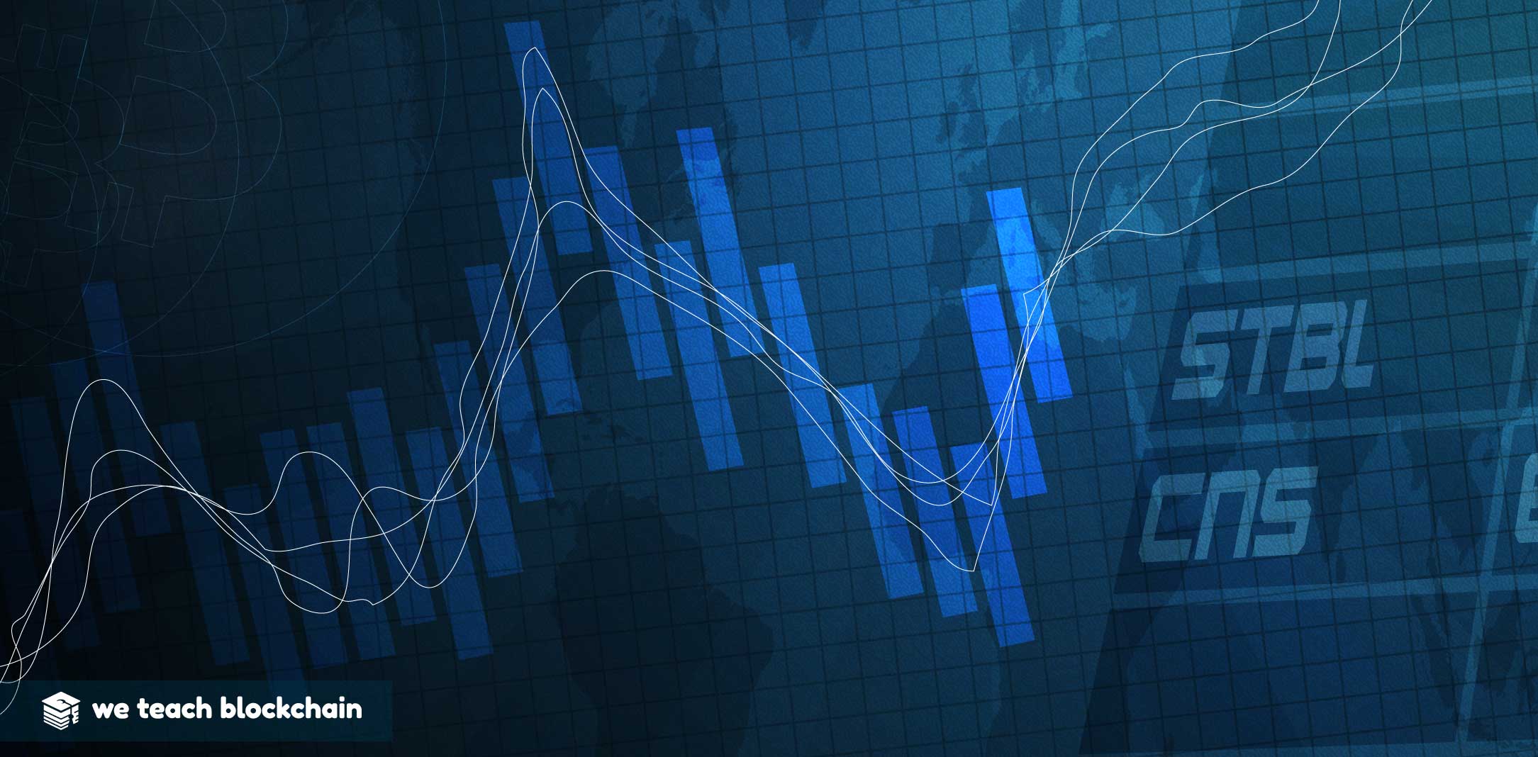 An abstract image of financial charts and graphs