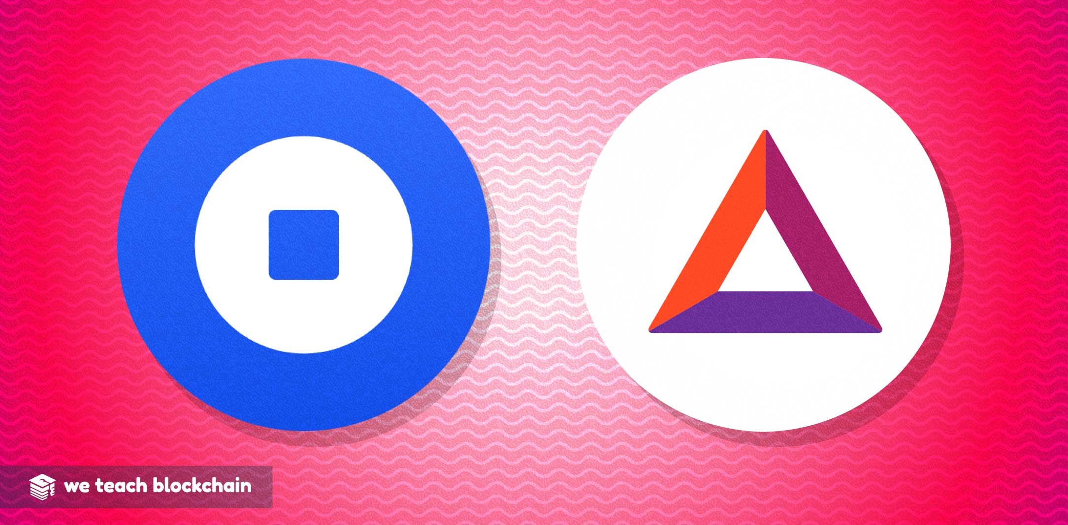 The Coinbase wallet and brave logos next to each other